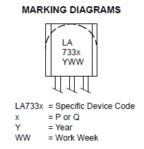 Общий вид транзистора LA733P, LA733Q