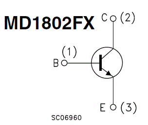 Цоколевка транзистора MD1802FX